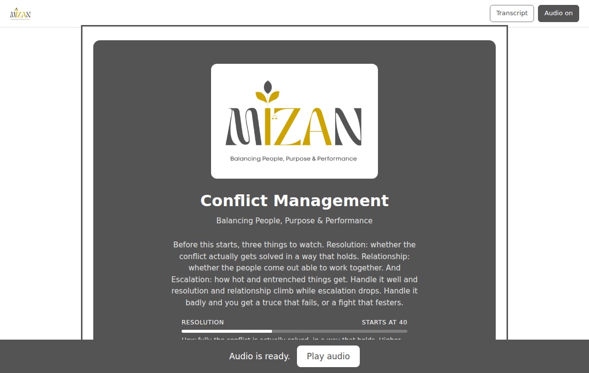 Conflict Management — course preview