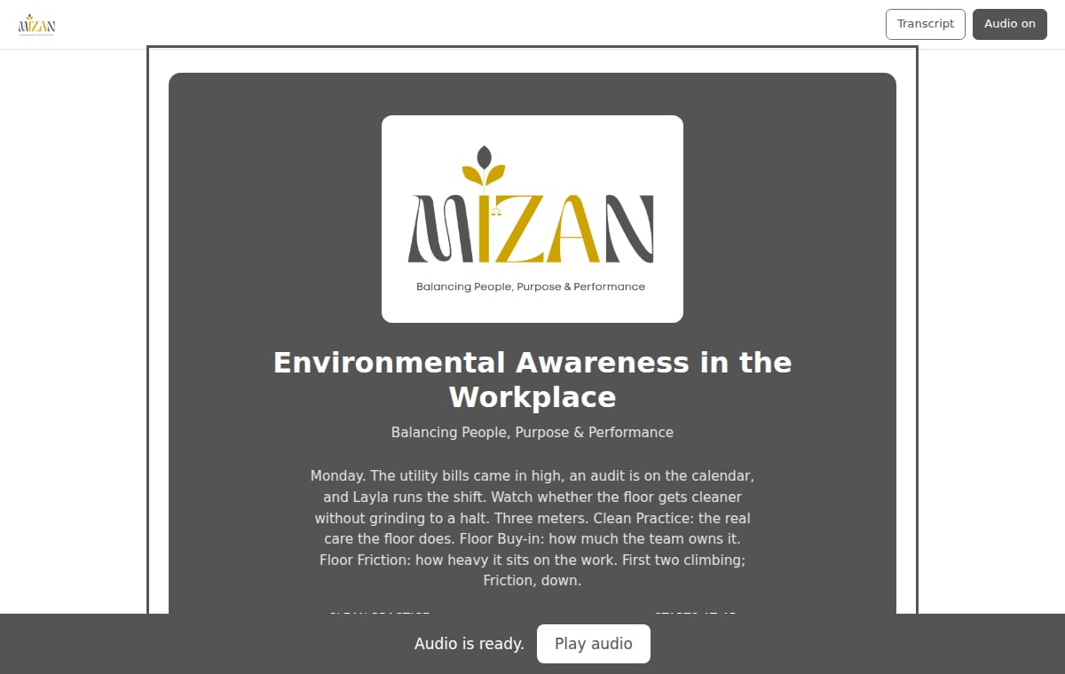 Environmental Awareness in the Workplace — course preview